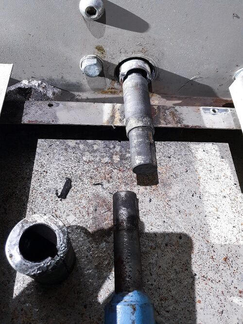 Gleichaufwelle Reparatur - Vorher